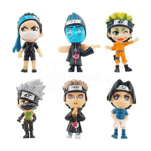 Kit 6 Bonecos Action Figure Naruto Akatsuki 6Cm