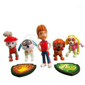 Kit 5 Bonecos Brinquedos Patrulha Canina Com 4 Skate 25