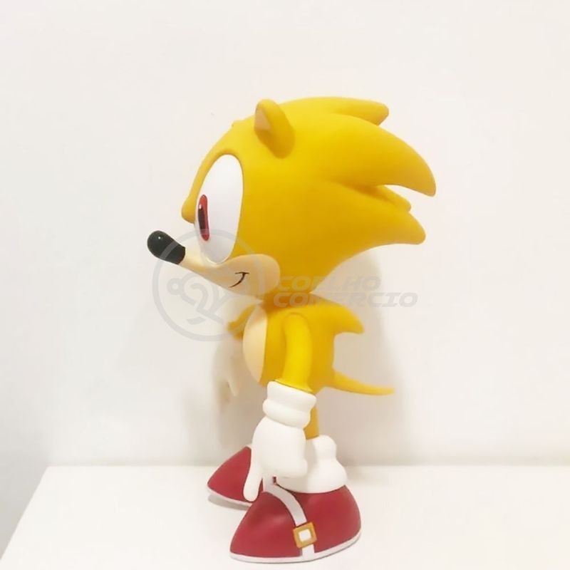 Boneco Sonic Amarelo Action Figure Personagem Articulado