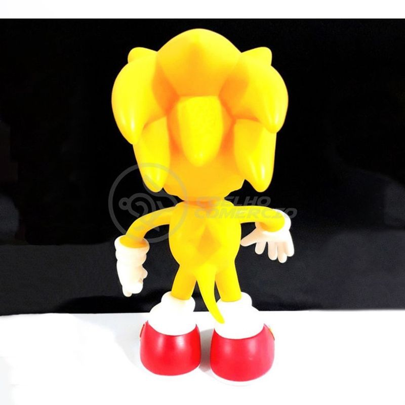 Boneco Sonic Amarelo Grande Super Size 23Cm - Sonic - WebContinental