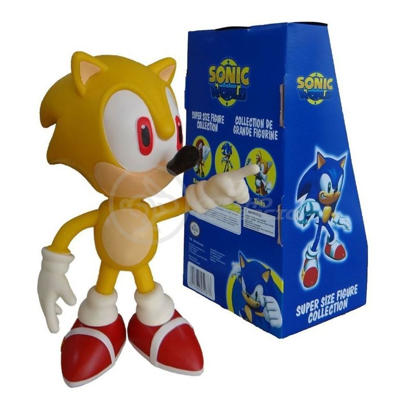 Boneco Super Sonic Grande Super Size 23Cm - Sonic - WebContinental