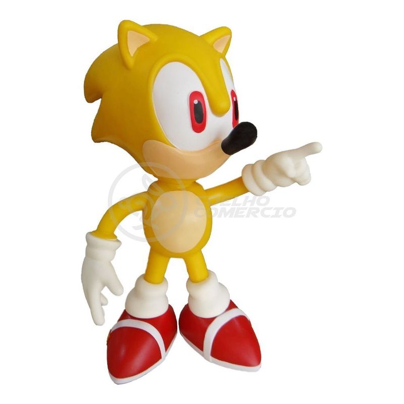 Boneco Sonic Grande Super Size Original Nintendo - 23cm no Shoptime