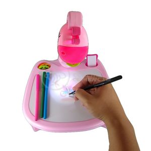 Projetor Para Desenho Infantil Mesa Pintura De Projeção Magica Brinquedos Aprendizagem Girafa Rosa