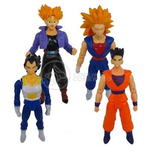 Kit 4 Bonecos Dragon Ball Super 15Cm