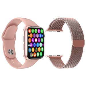 Kit 1 Inteligente Smartwatch W34 S + 1 Pulseira Extra Rosa