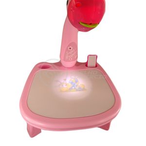 Projetor Para Desenho Infantil Mesa Pintura De Projeção Magica Brinquedos Aprendizagem Girafa Rosa