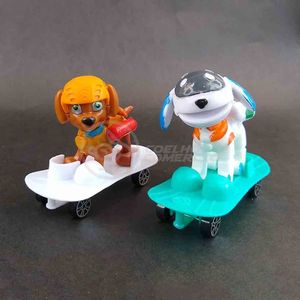 Kit 4 Bonecos Patrulha Canina Com Skate 8Cm