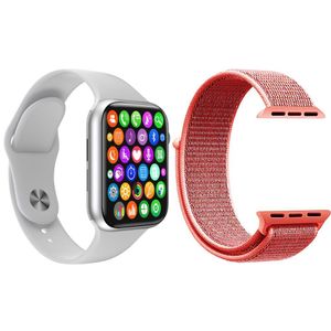 Kit 1 Smartwatch W34 S Rosa + 1 Pulseira Extra Rosa Shock