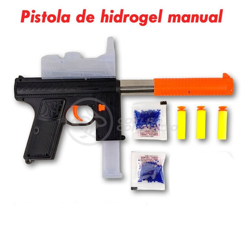 Brinquedo Pistola Airsoft de Gel + 800 Bolinha Gel Brinquedo