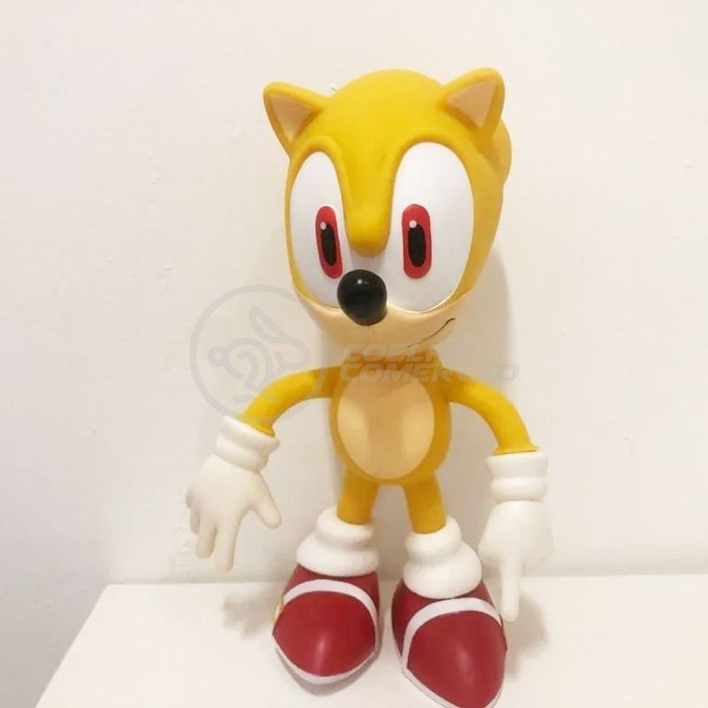 Boneco Sonic Amarelo Action Figure Personagem Articulado - R$ 79,9