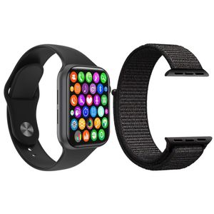 Kit 1 Smartwatch W34 S Preto + 1 Pulseira Extra Nylon Preto