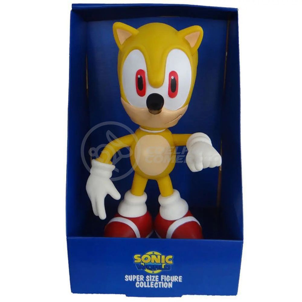 Lançamento Boneco Brinquedo Action Figure Sonic 2 Super Grande Super Size -  23cm S8