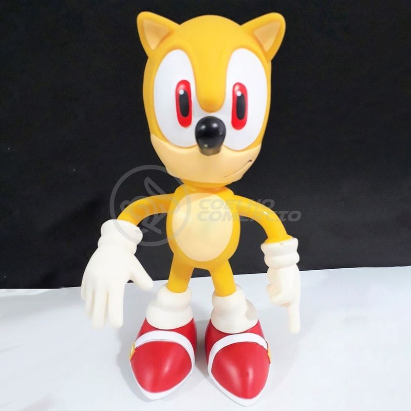 Kit Boneco Sonic 26cm e Super Mario 22cm Articulados Super