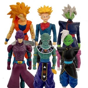 Kit 6 Bonecos Dragon Ball Super Goku Ssj3, Zamasu