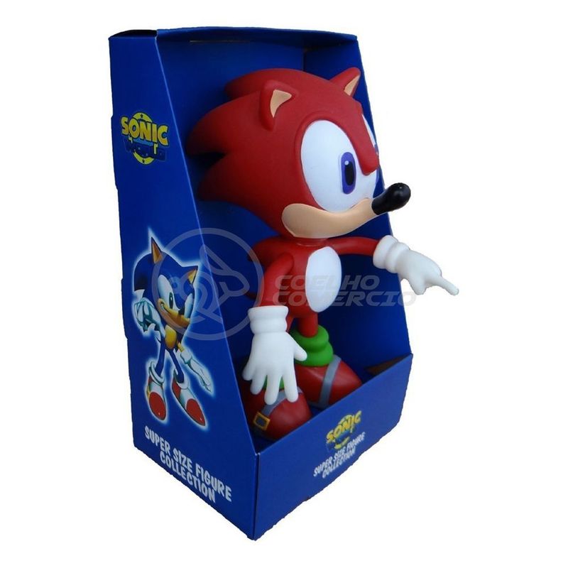 Boneco Sonic Vermelho Brinquedo Articulado Figuras Em Ação Collection 23 cm  Caixa Original Coleção