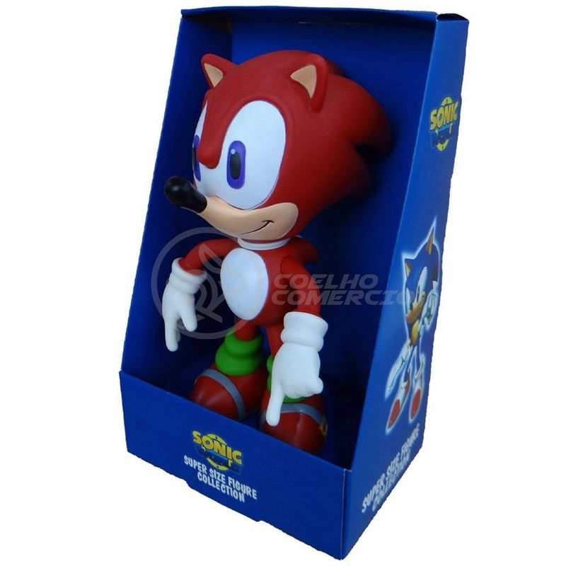 Boneco Sonic Vermelho Brinquedo Articulado Figuras Em Ação Collection 23 cm  Caixa Original Coleção