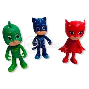 Kit 3 Bonecos Brinquedos Pjmasks Grandes 14Cm