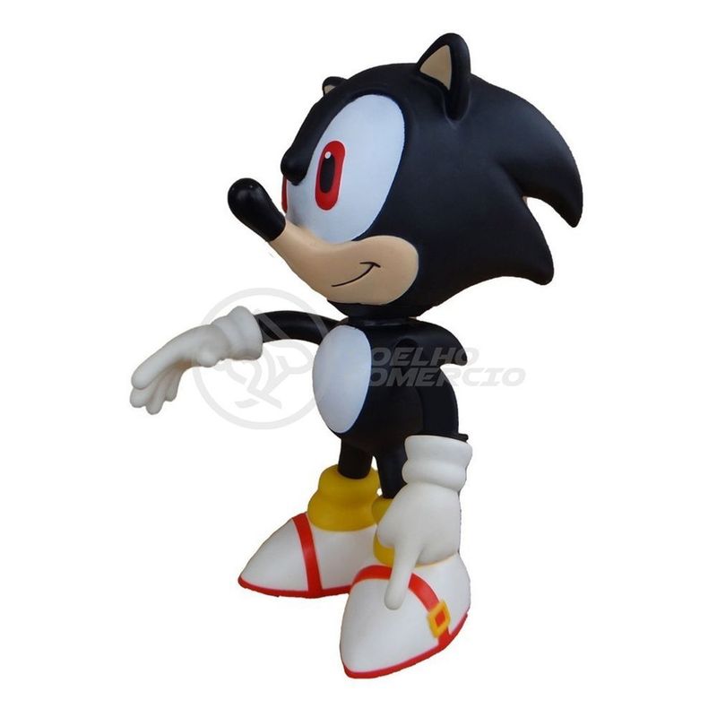 Boneco Action Figure Shadow Sonic Black Preto Articulado Grande
