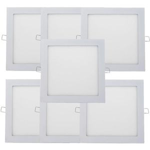 Kit 7 Plafon Painel Led Luminária Downlight 18W Embutir