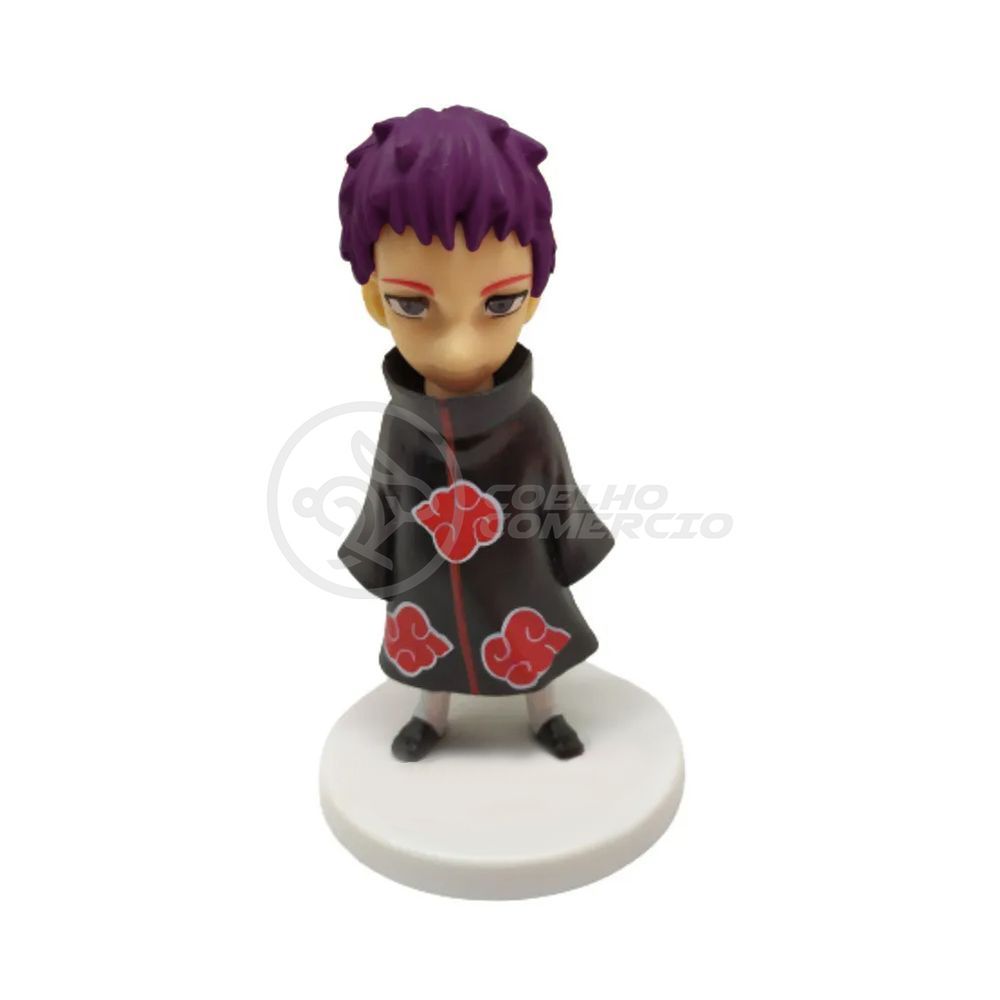 Boneco Miniatura Base Coleção Brinquedo Criança Obito Uchiha