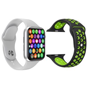 Kit 1 Relógio Smartwatch S Branco + 1 Pulseira Preto E Verde
