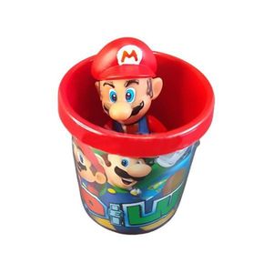 Kit Boneco Mario World Articulado 12Cm + Caneca 350Ml