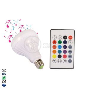 Lâmpada Led 12W E27 Rgb Colorida Com Caixa De Som