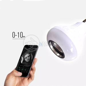Lâmpada Led 12W E27 Rgb Colorida Com Caixa De Som