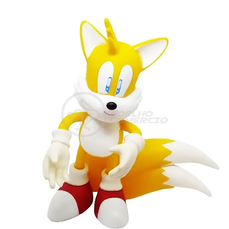 Boneco Sonic Amarelo Articulado Grande Super Size 23cm - Bonecos