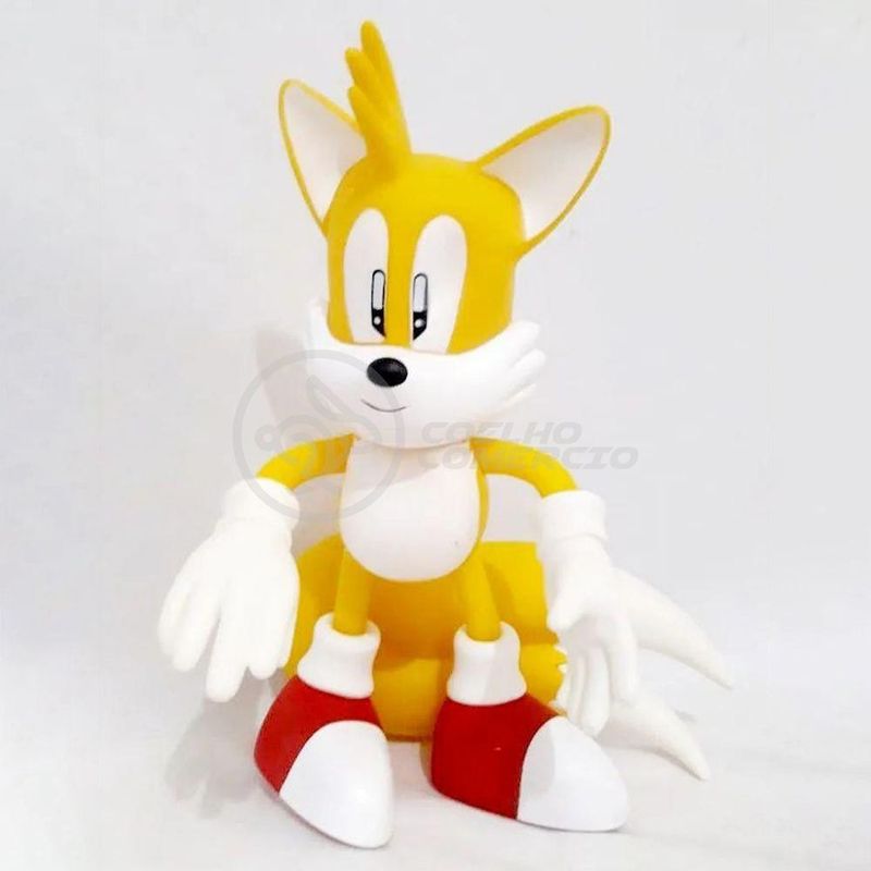 Boneco Action Figure Sonic Preto Articulado 23cm - WebContinental