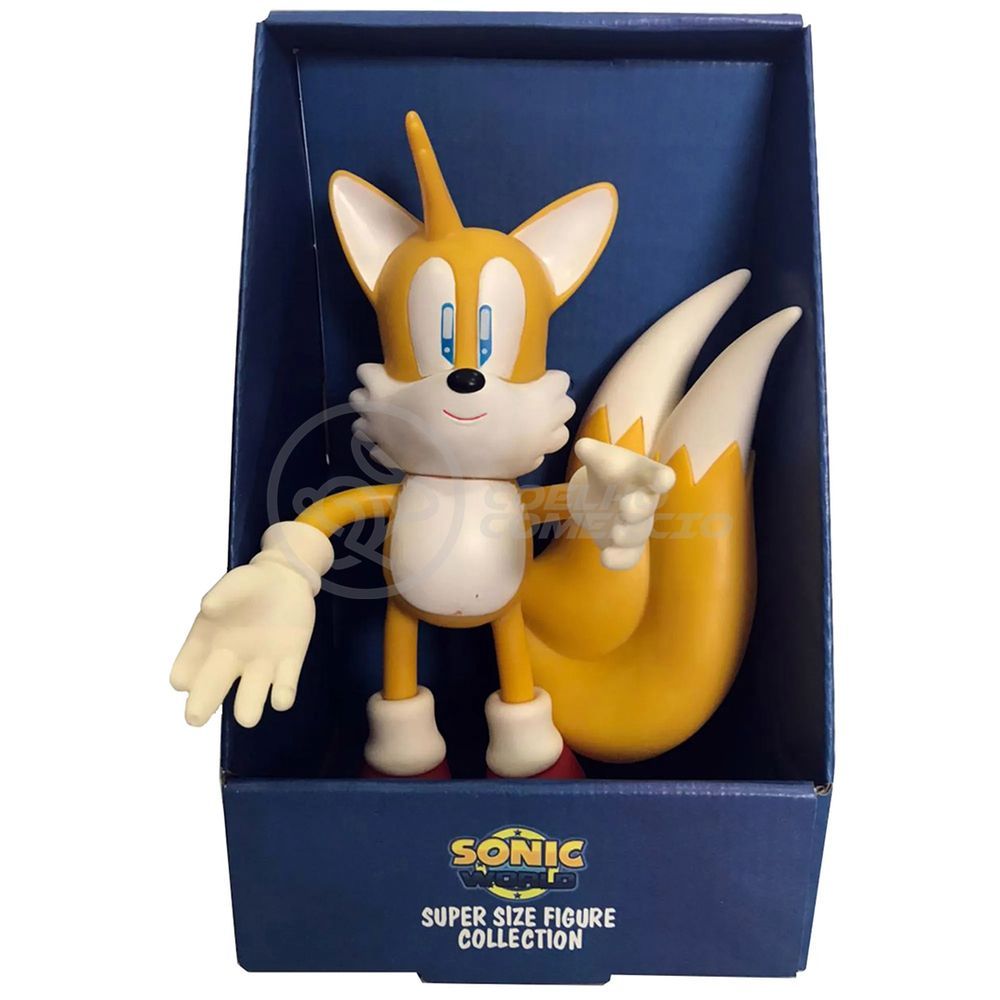 Boneco Sonic Amarelo Articulado Grande Super Size 23cm - Bonecos