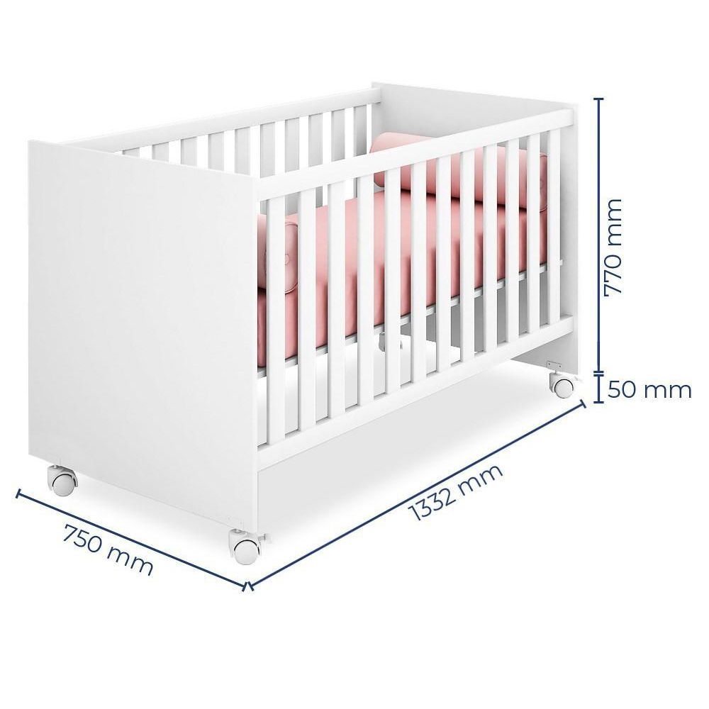 Roupeiro Helena 4 Portas e 2 Gavetas Branco para Quarto Infantil de Bebê  Infantil - Phoenix Baby 