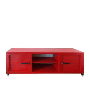 Rack para Tv Queens Estilo Industrial Em Ferro Vermelho 140cm