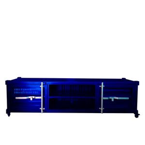 Rack para Tv Newark Estilo Industrial Em Ferro Azul 150cm