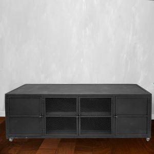 Rack Broadway Largura 160cm L Cor Preto