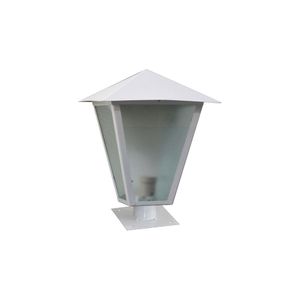 Luminária Romana Parafusar No Muro Alumínio Branco 31Cm