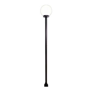 Poste E Luminária Colonial Globo P De Jardim Preto 150Cm