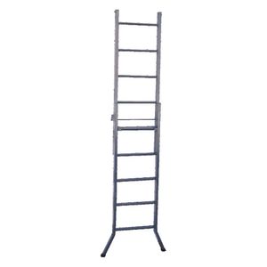 Escada 3 Em 1 Extensiva Em Chapa De Aço 9 E 5 Degraus 270Cm
