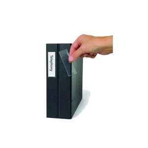 Porta Etiquetas Auto Adesivo Transparente - Embalagem 6 Unds