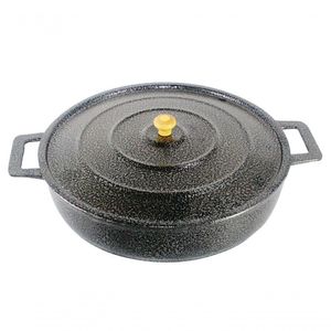 Frigideira Panela Alça De Alumínio Craqueada 26Cm Preto