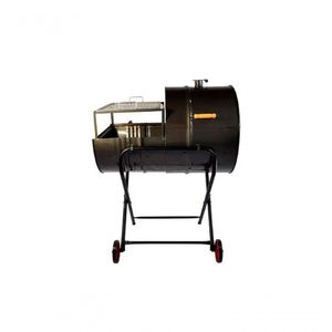 Churrasqueira Meio Bafo Meio Grill 200L Grelha,Suporte Rodas