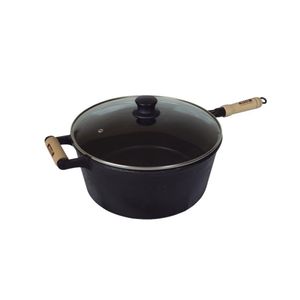 Cacarola De Ferro Com Cabo E Tampa De Vidro 1,8 Lt