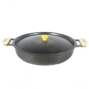 Frigideira Alumínio Craqueada Alça Meia Lua 26Cm Preto