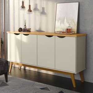 Buffet 4 Portas Prism Off White/cinamomo - Patrimar