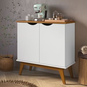 Buffet 2 Portas Prism Branco Acetinado - Patrimar