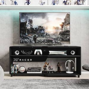 Rack Gamer E Escritório Max Air Preto Logo Branco - Politorno