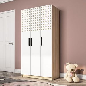 Roupeiro Domi 3 Portas 2 Gavetas Legno Salinas Ff/branco