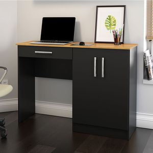 Mesa Computador Space Preto Acetinado/cinamomo - Patrimar