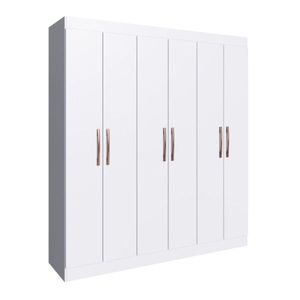 Guarda Roupa Xangai 6 Portas 2 Gavetas Branco - Doripel