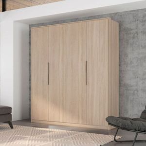 Guarda Roupa Casal Attore 4 Portas Avena - Demartez
